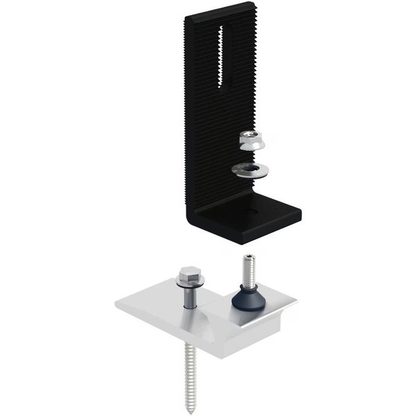 Ironridge KO Tile Replacement Base (Incl. 1 L-Foot (Black), 1 Lag and Hardware) (Priced as each)