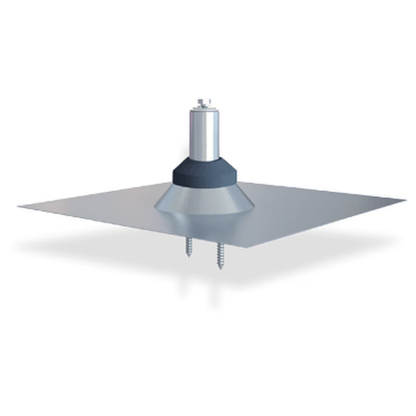 Ironridge QBase Metal, Shake & Slate, 3.25" Post - 3.75" Net, 18" x 18", Mill (Priced as each)