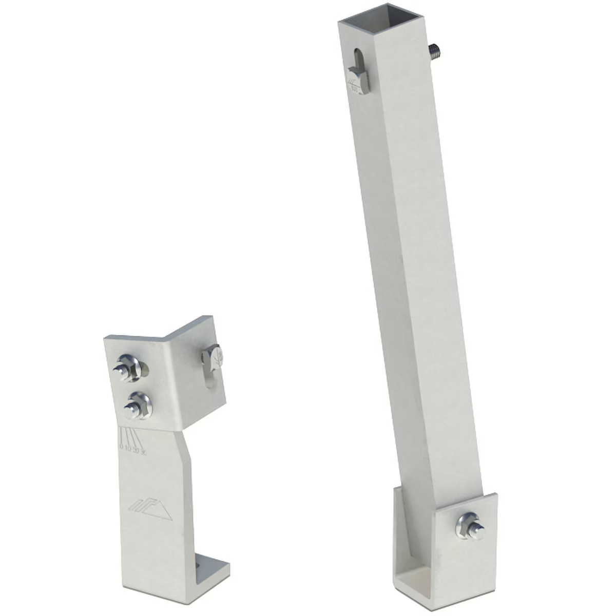 Ironridge Kit, Fixed Tilt Leg, 20", Mill (Priced as each)