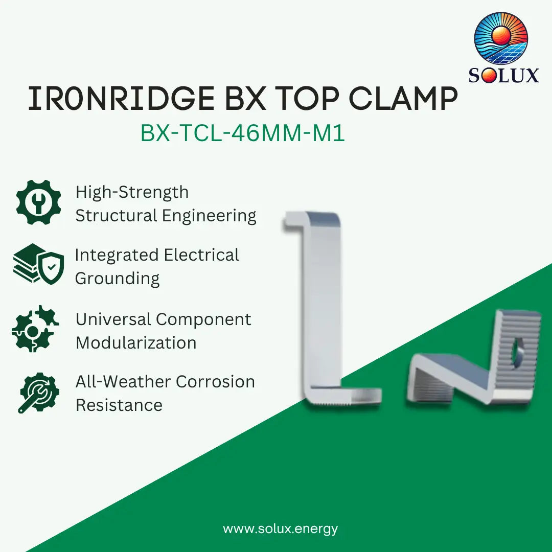 IronRidge BX-TCL-46MM-M1 BX Top Clamp, 46mm, Mill