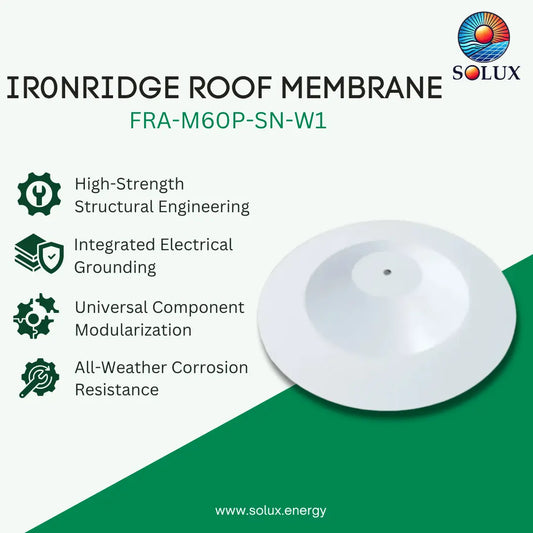 IronRidge FRA-M60P-SN-W1 Flat Roof Attachment, Membrane, 60 mil, PVC, Sarnafil, White