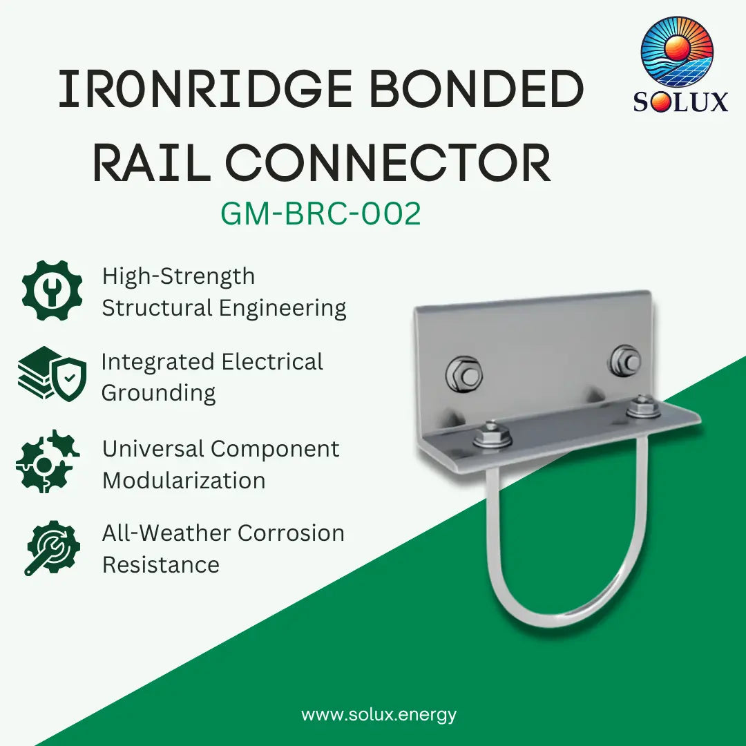 IronRidge Ground Mount Bonded Rail Connector - 2"