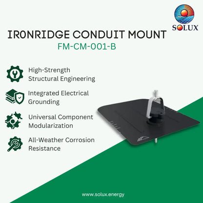 IronRidge Kit 4pcs Conduit Mount Black