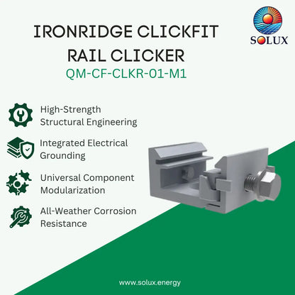 IronRidge QM-CF-CLKR-01-M1 QM ClickFit Rail Clicker - Mill