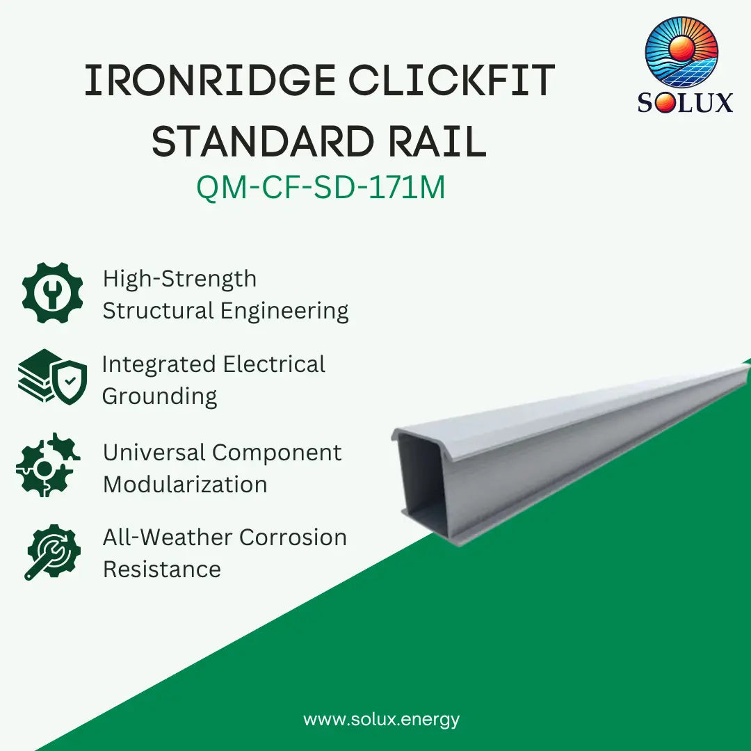 IronRidge QM-CF-SD-171M ClickFit Standard Rail 171.5" - Mill