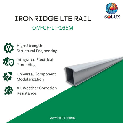 IronRidge QM-CF-LT-165M LTE Rail 165.4" - Mill