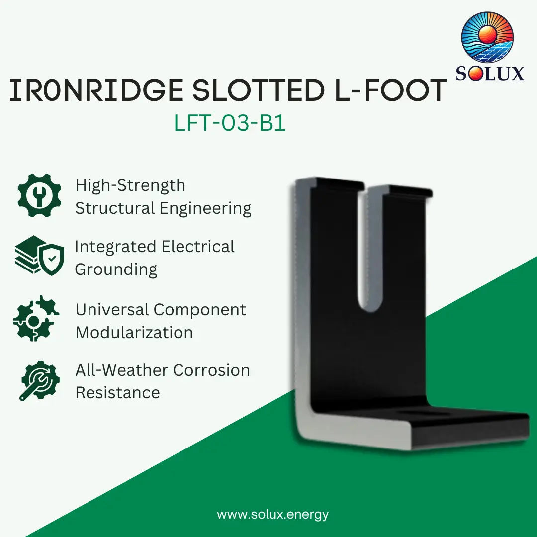 IronRidge Slotted L-Foot, Black