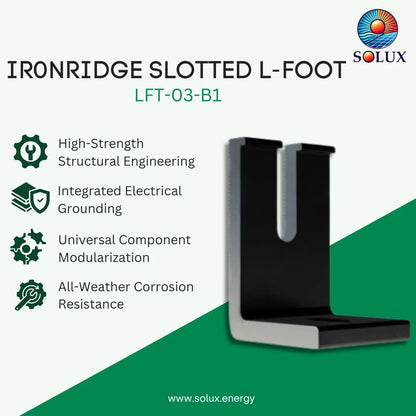 IronRidge Slotted L-Foot, Black