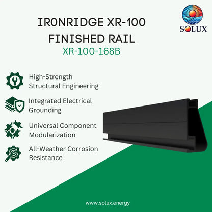 IronRidge XR-100 Finished Rail 168" (14 FT) (Black)