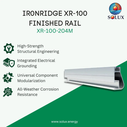 IronRidge XR-100 Finished Rail 204" (17FT) (Mill)