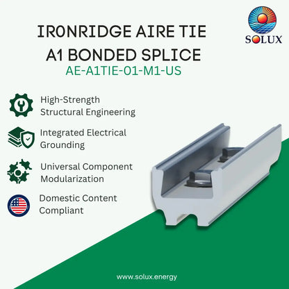 A product image of ironridge aire tie bonded splice