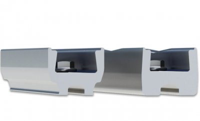 A pair of modern, silver-toned metal mounting brackets or clips with a matte finish, shown against a plain white background.