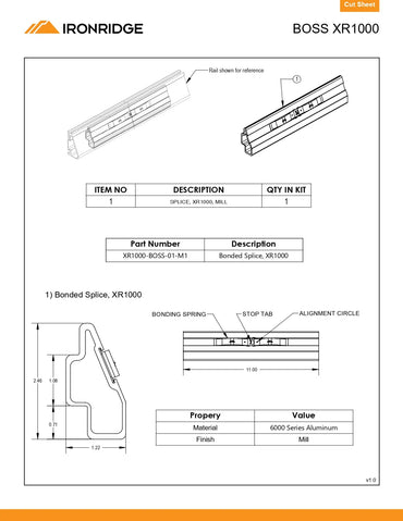 XR1000-BOSS-01-M1 rail connectors