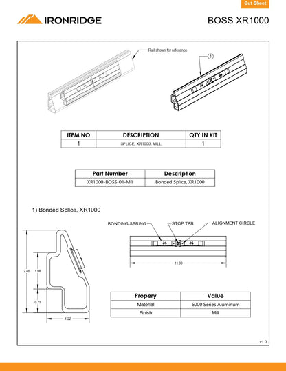 XR1000-BOSS-01-M1 rail connectors