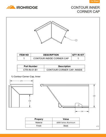 CTR-IN-01-B1 corner cap trim