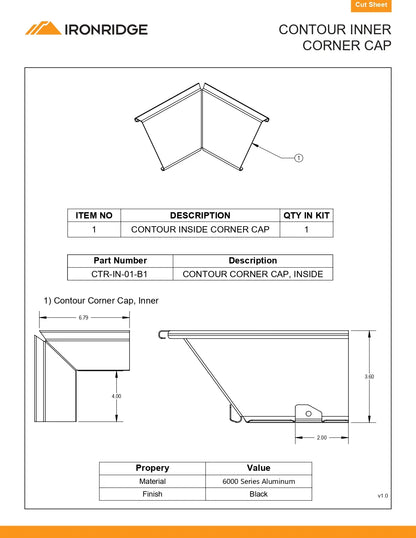 CTR-IN-01-B1 corner cap trim