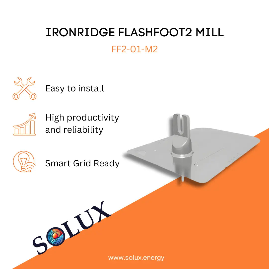 This is an image of Solar Flashing Kit - Ironridge FlashFoot 2, Mill