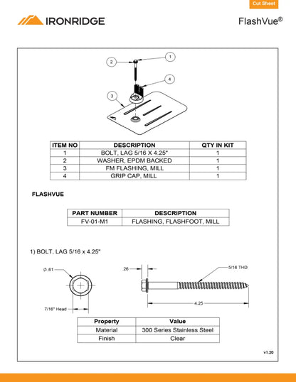 FV-01-M1 waterproof flashing