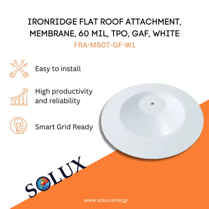 This is an image of Flat Roof Attachment TPO Membrane, White, FRA-M60T-GF-W1