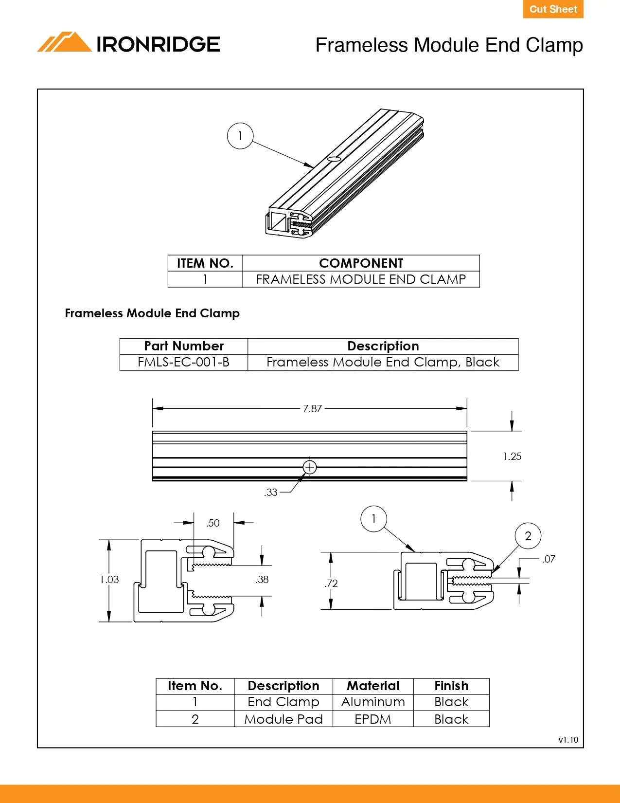 FMLS-EC-001-B frameless solar panels