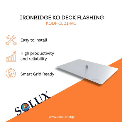 This is an image of Deck Flashing Ironridge Knockout (KODF-1L01-M1) 