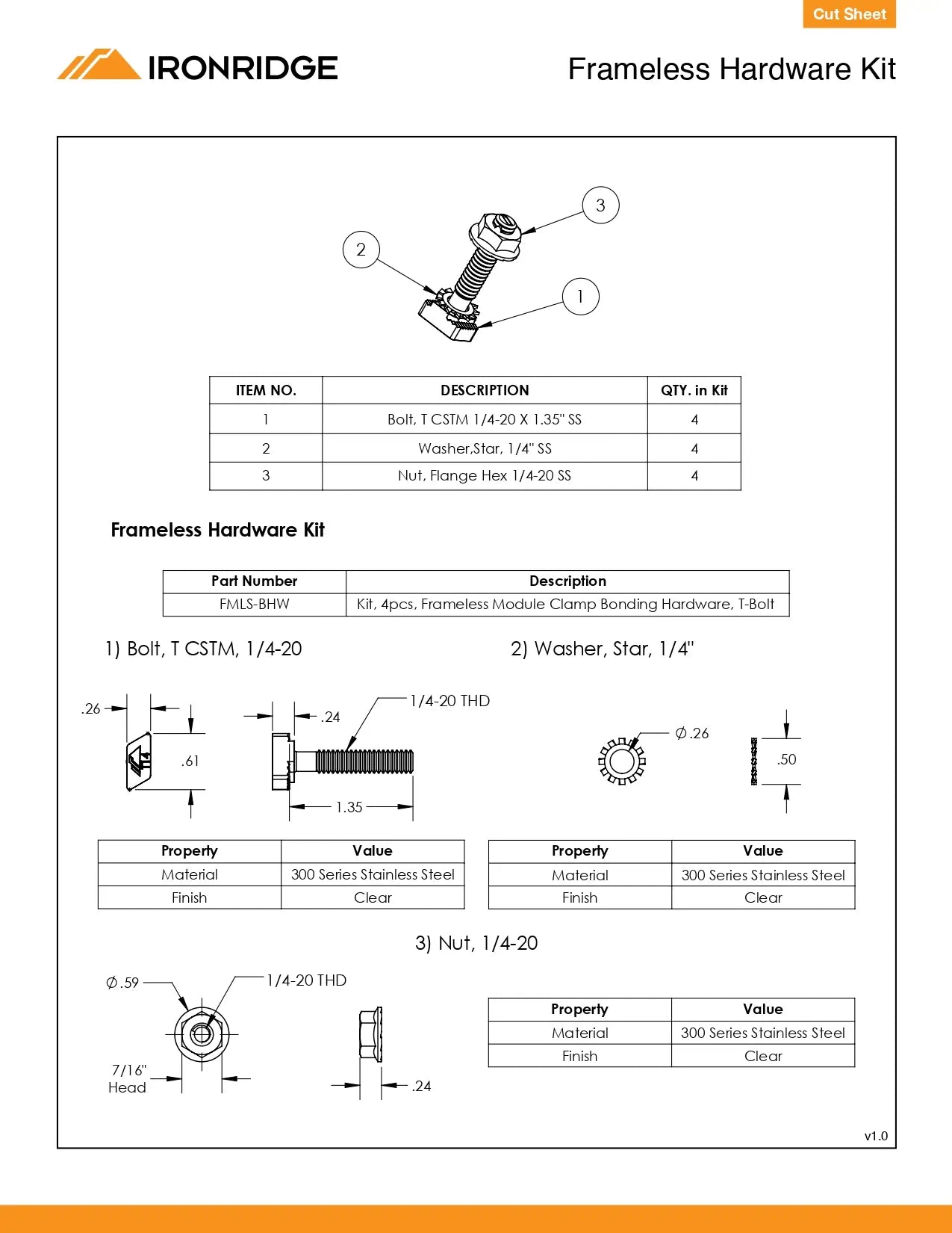 FMLS-BHW solar panel bolts