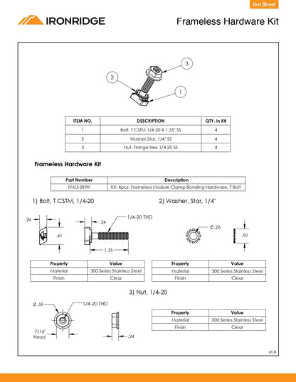 FMLS-BHW solar panel bolts