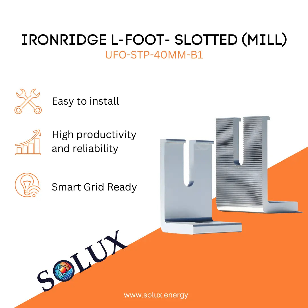 This is an image of Ironridge Slotted L Foot (Mill)