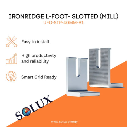 This is an image of Ironridge Slotted L Foot (Mill)
