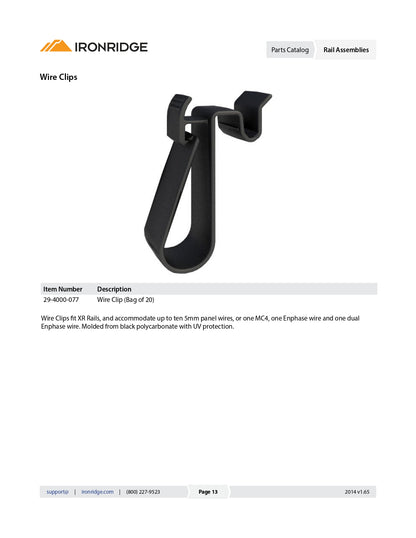 IR-XR-WC-01-B1 wire clip