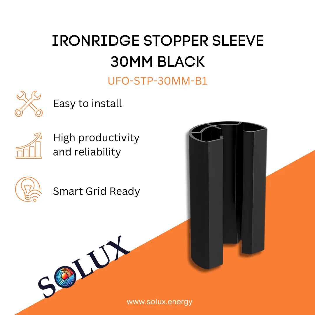 Rack Hardware | Ironridge Stopper Sleeve 30MM Black – Solux, LLC