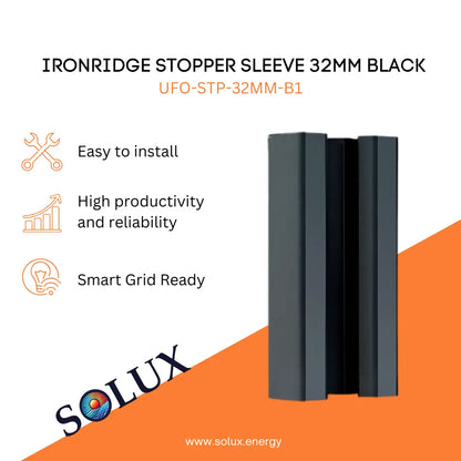 This is an image of Universal Fastener IronRidge Stopper Sleeve 32MM Black