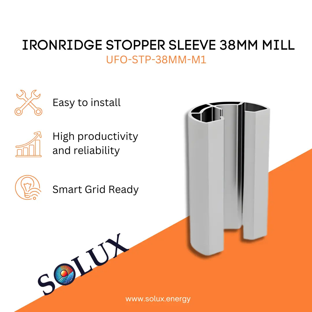 This is an image of PV Fasteners IronRidge Stopper Sleeve 38MM Mill