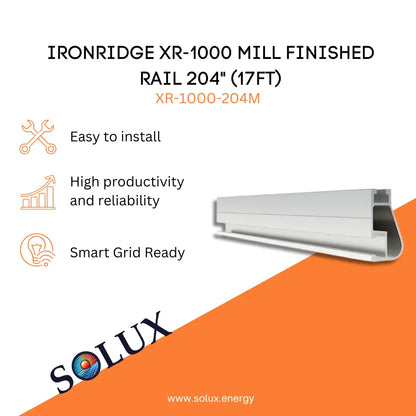 This is an image of Grounding Splices IronRidge XR-1000 Mill Finished Rail
