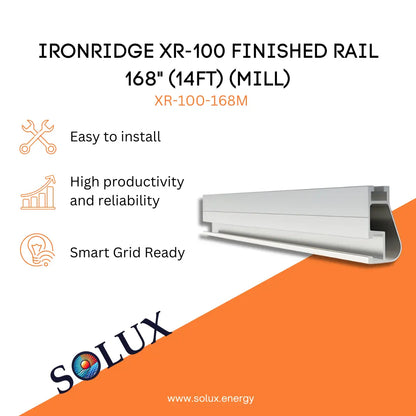This is an image of Residential Aluminum Railings 168" Ironridge XR-100 Mill