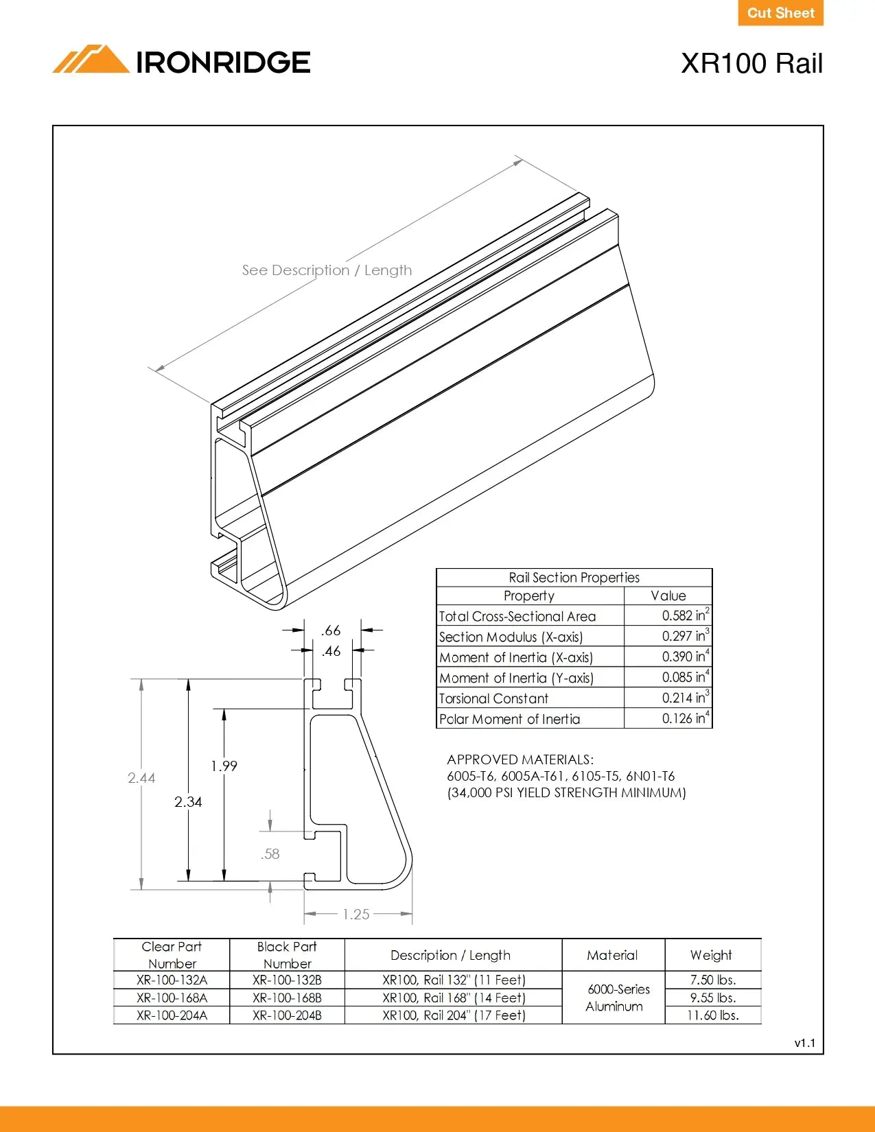 XR-100-168A clear railing