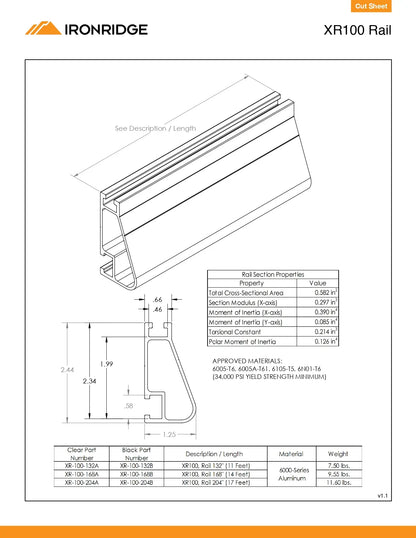 XR-100-168A clear railing