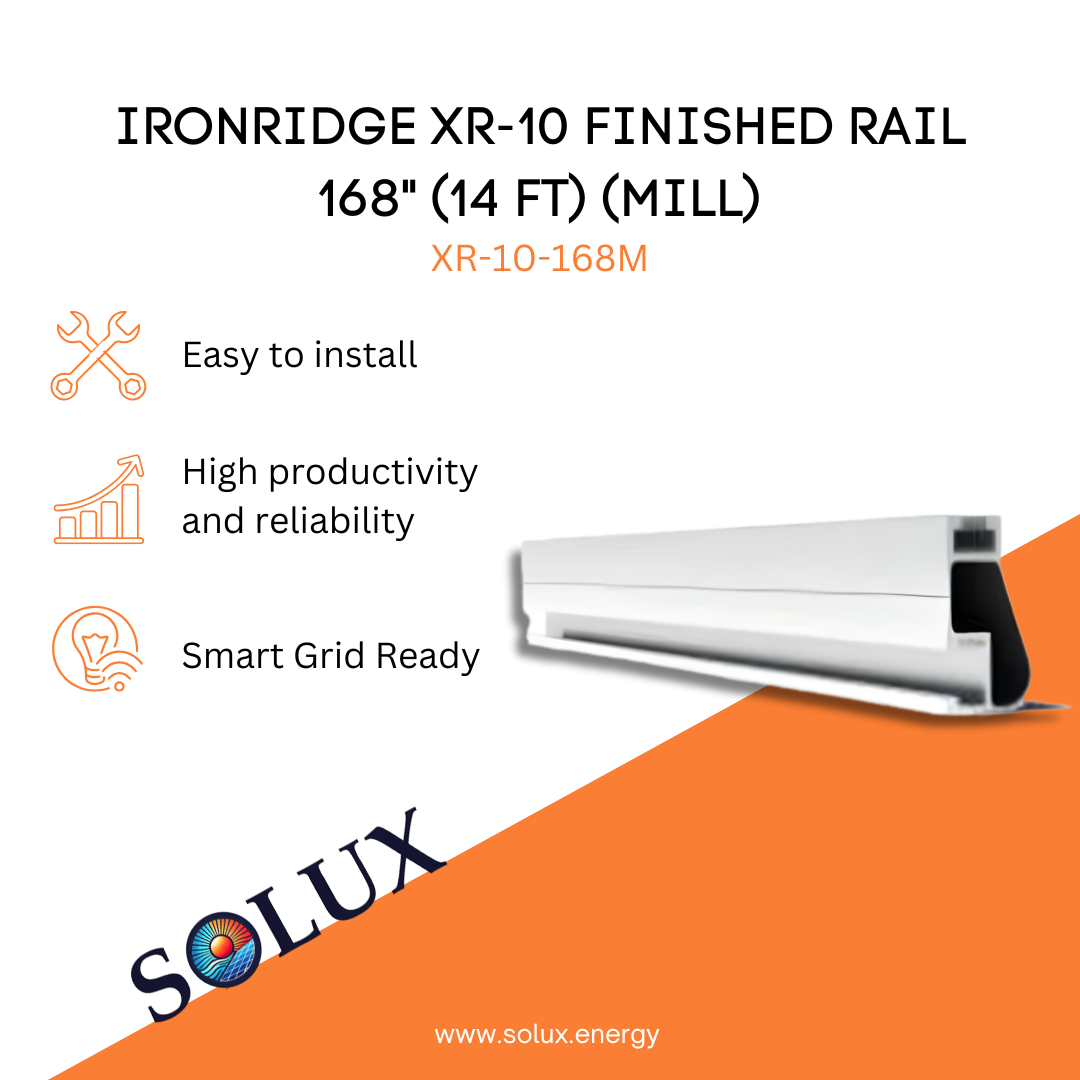 This is an image of Ironridge Solar Rails XR-10 Finished Rail 168" (14ft) MILL