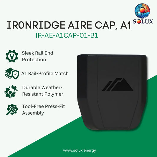 IronRidge IR-AE-A1CAP-01-B1 Black, Aire Cap, A1 (Priced as each)