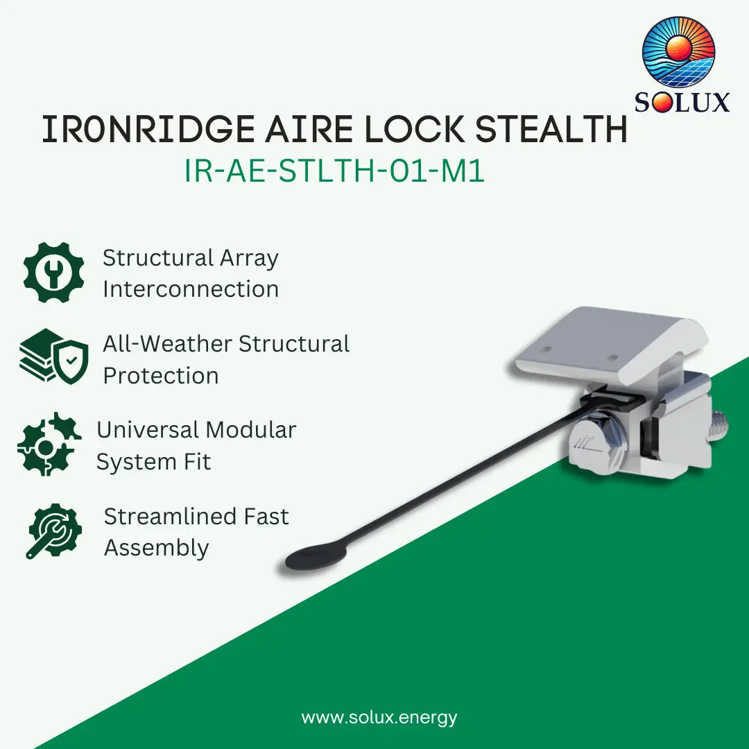 Ironridge Aire Lock Stealth (Hidden End Clamp) (Priced as each)