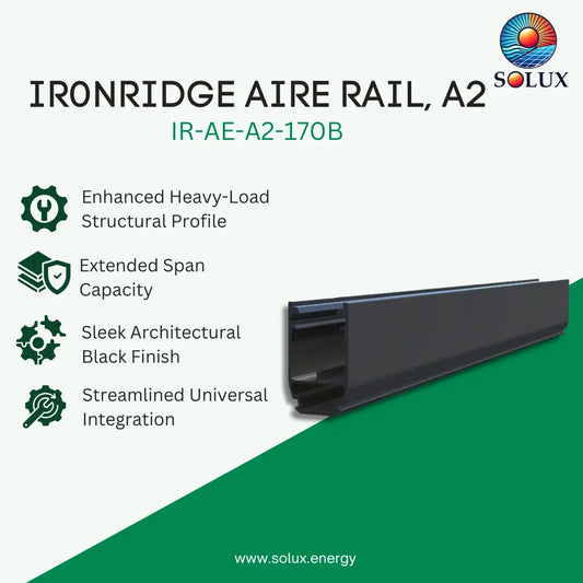 IronRidge IR-AE-A2-170B 170 inches Black, Aire Rail A2 (Priced as each)