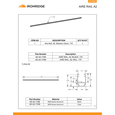 IR-AE-A2-170M unfinished aluminum