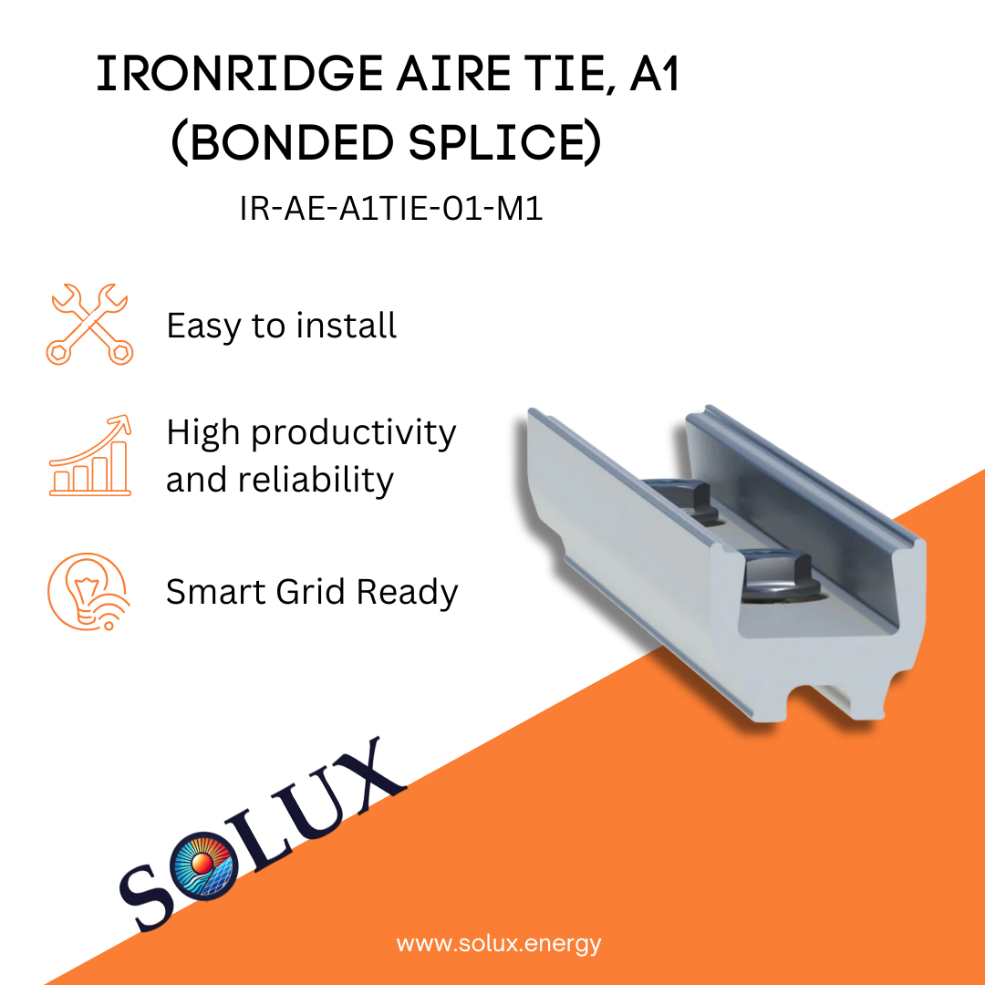 This is an image of Ironridge Rail Connector, Aire Tie, A1 (Priced as each)