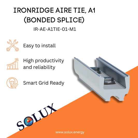 This is an image of Ironridge Rail Connector, Aire Tie, A1 (Priced as each)
