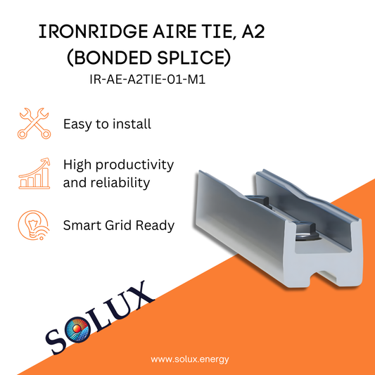 This is an image of Rail Connector Ironridge Aire Tie A2 Bonded Splice