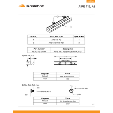 IR-AE-A2TIE-01-M1 cable tie mounts