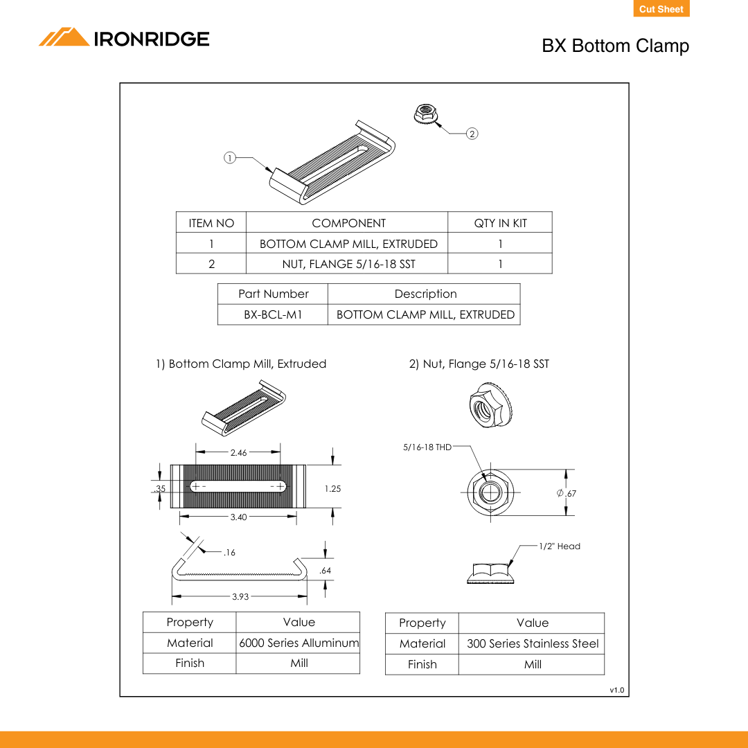 IR-BX-BCL-M1 bottom clamp​