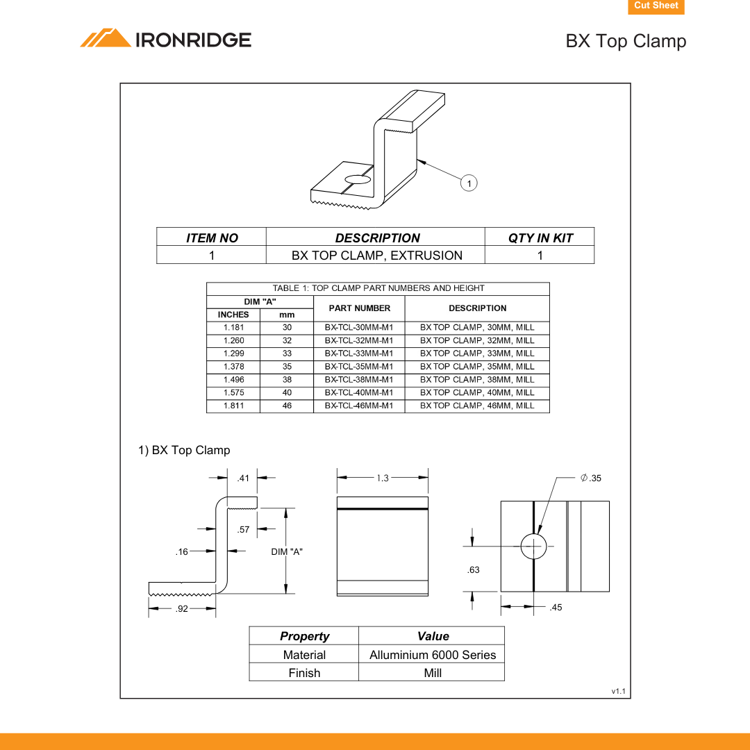 IR-BX-TCL-32MM-M1 mill clamps​