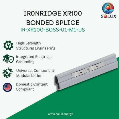Ironridge Bonded Splice, XR100, US Production (Priced as each)