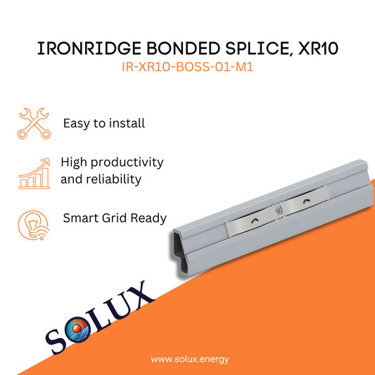 This is an image of Rail Connector Ironridge Bonded Splice, XR10